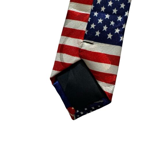 Steven Harris Iwo Jima Soldiers America Flag Novelty Necktie Vintage Polyester - Picture 6 of 6